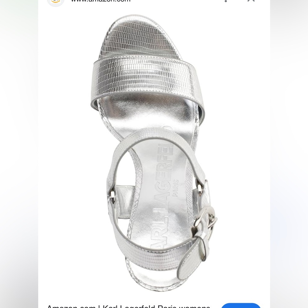 Silver heels, Karl Lagerfeld. Single use - Picture 5 of 5
